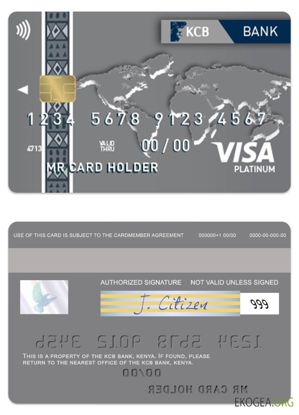 Carte visa platine Kenya KCB Bank